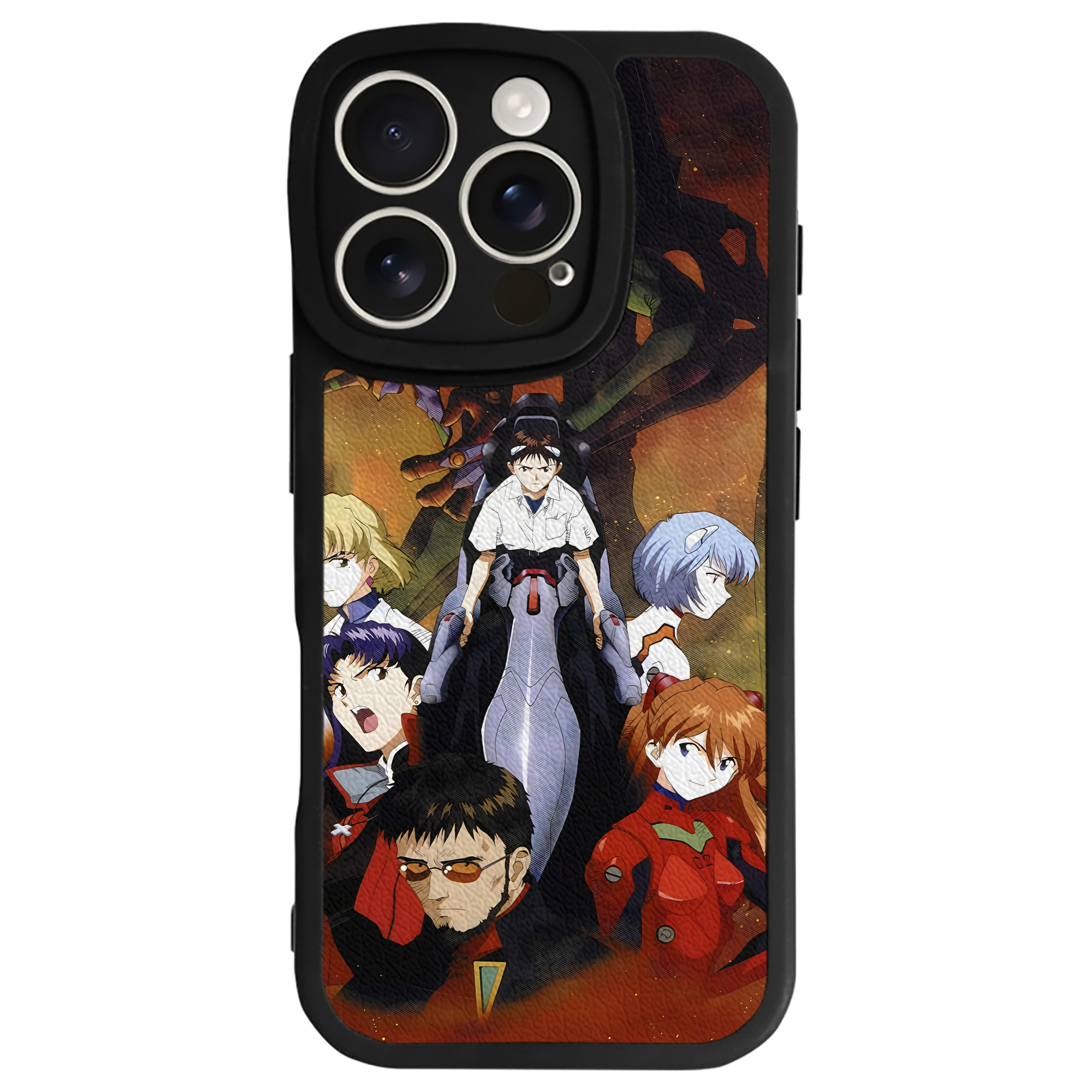 （画像用） EVA 新世紀エヴァンゲリオン 【iPhone 16シリーズ対応】シリコンスマホケース（レザー調） 材質：シリコン